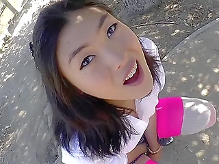 Watch as the hot Shemale Yuri Myeon strokes her big cock!