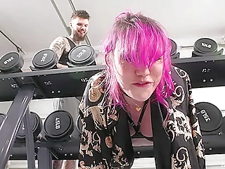 Shemale's Hot Gym Play ~ Fisting and Big Dick Fun